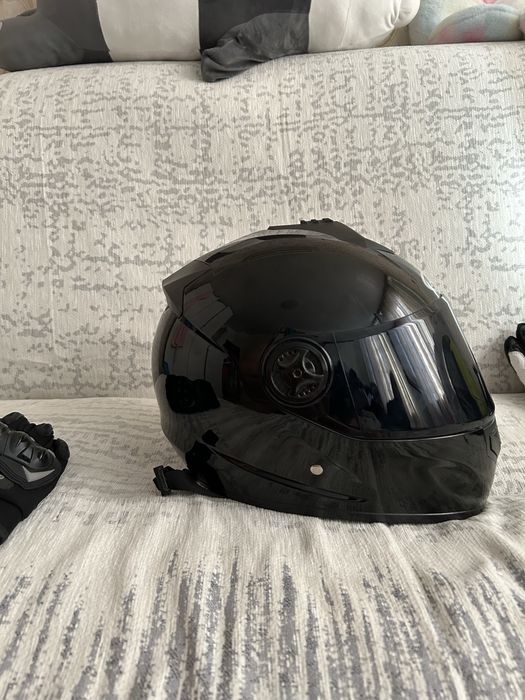 Мото шлеп и перчатики