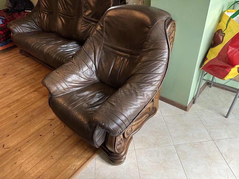 Холандски диван естествена кожа