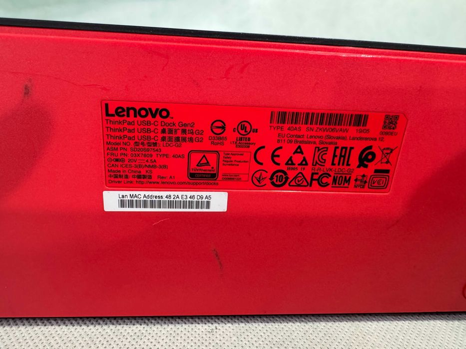 Докинг станция Lenovo ThinkPad USB-C Dock Gen 2 /40AS/ LDC-G2