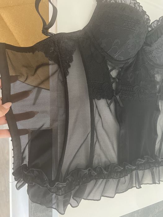 Чисто нов черен секси корсет + подарък