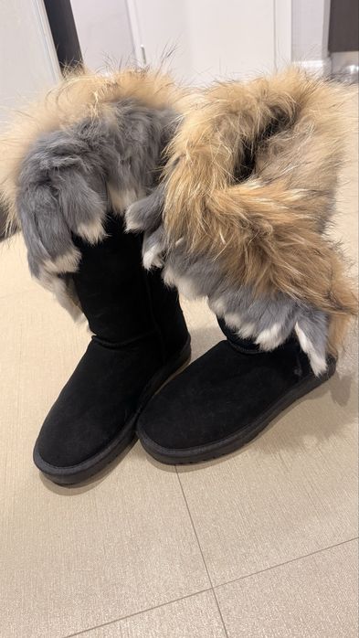UGG боти с косъм от заек