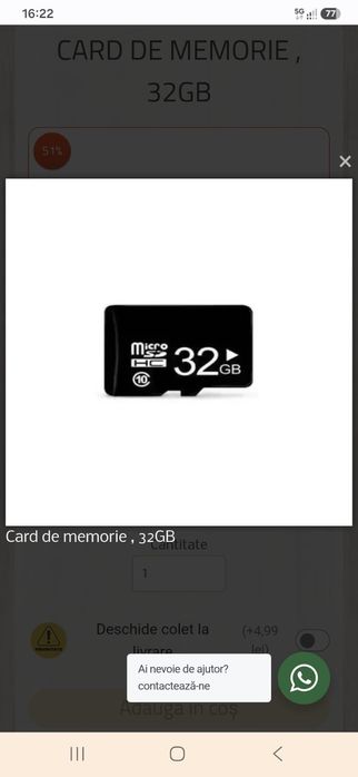 Card de memorie MICRO SD