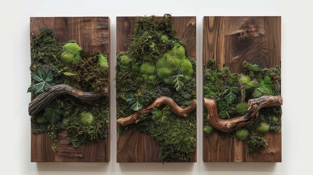 Стенен декор - пано от масивна дървесина по поръчка.