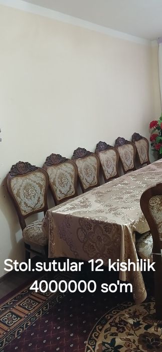 12 kishilik stol sutul sotiladi