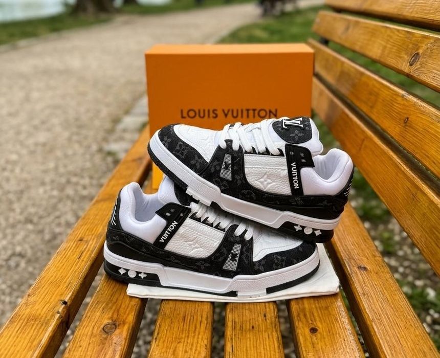 Adidasi LV Trainer Negru Alb - Premium