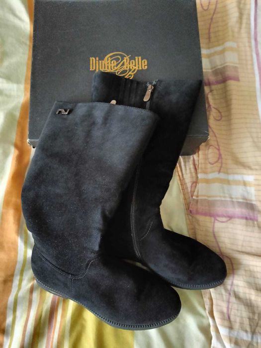 Зимние замшевые сапоги раз.38.