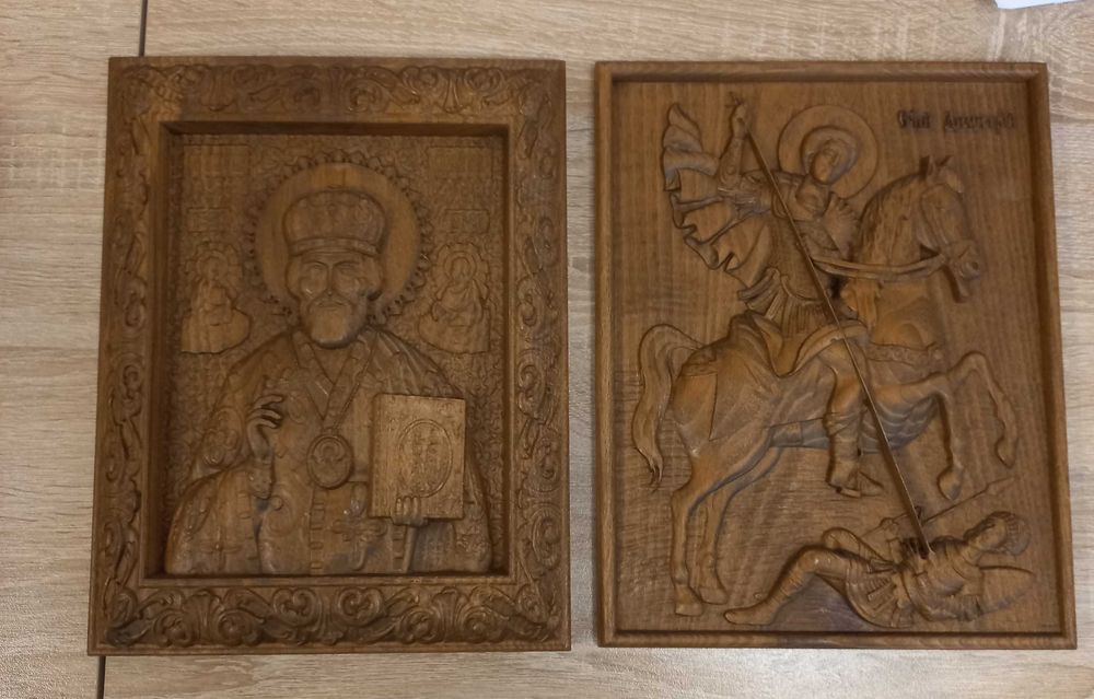 Дърворезба-икона на Свети Димитър Солунски