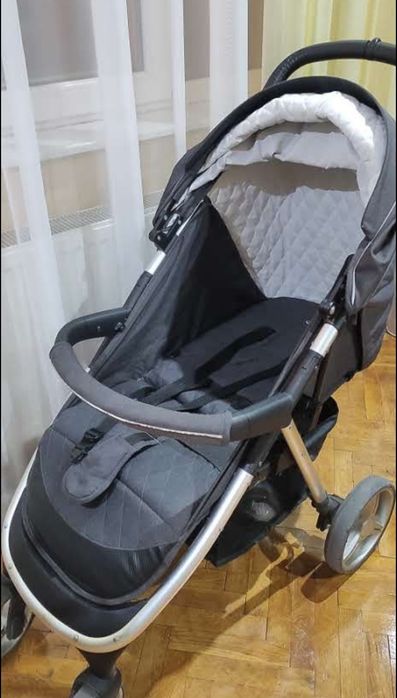 Бебешка количка Cangaroo Noble 3 в 1, тъмно сива