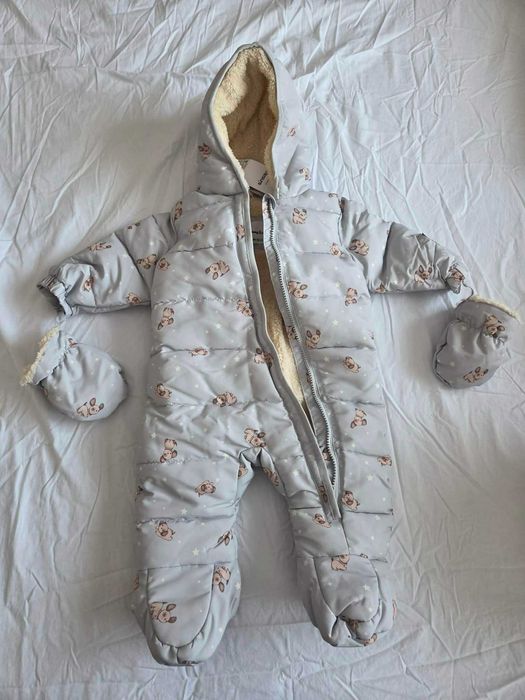 Зимен гащеризон с ръкавици Sinsay Baby, размер 68-74 см., нов