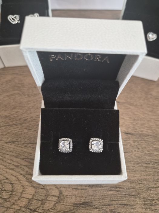 Сребърни обеци PANDORA/ПАНДОРА s925 ale + кутия
