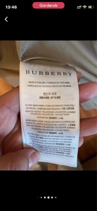 Пуховик Burberry