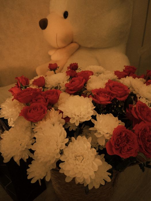 Огромный букет с корзинкой