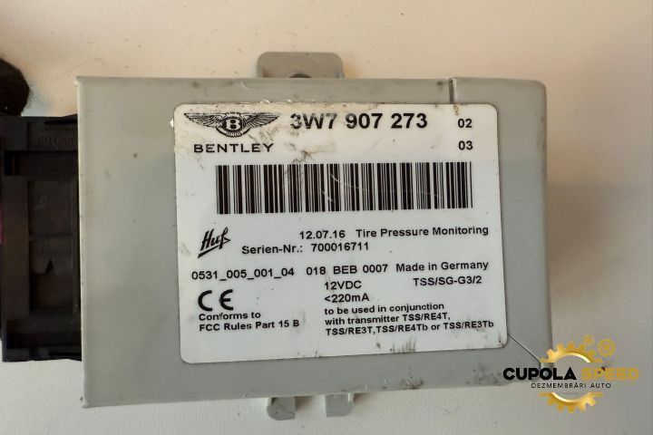 Modul senzori presiune roti 3w7907273 Bentley Continental 3 [facelift