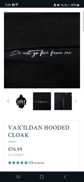 Наметало с качулка cosplay critical role vax'ildan