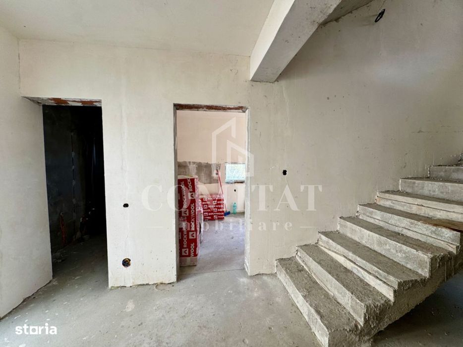 Casă de tip duplex | Stadiu semifinisat | 4 camere | Zona Câmpului