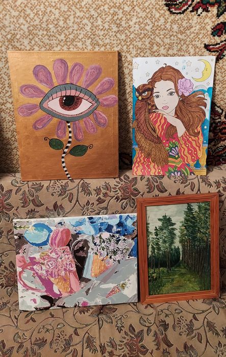 Картины нарисованы в ручную