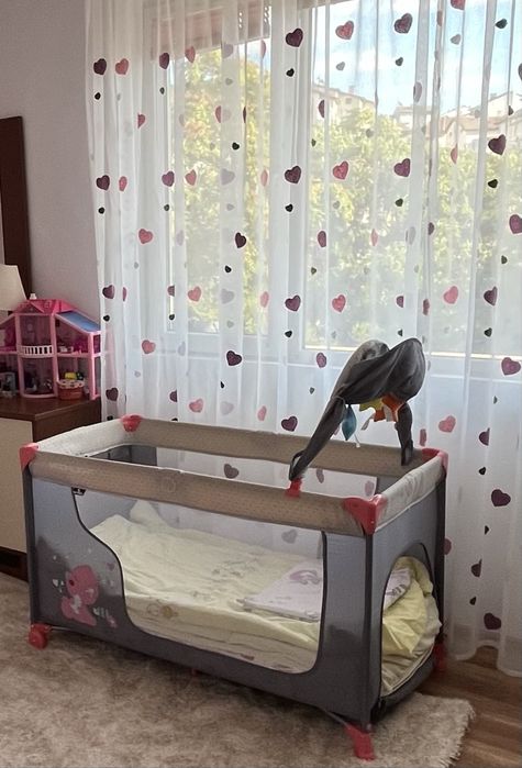 Бебешка кошара на 2 нива Lorelli - Moonlight + матрак