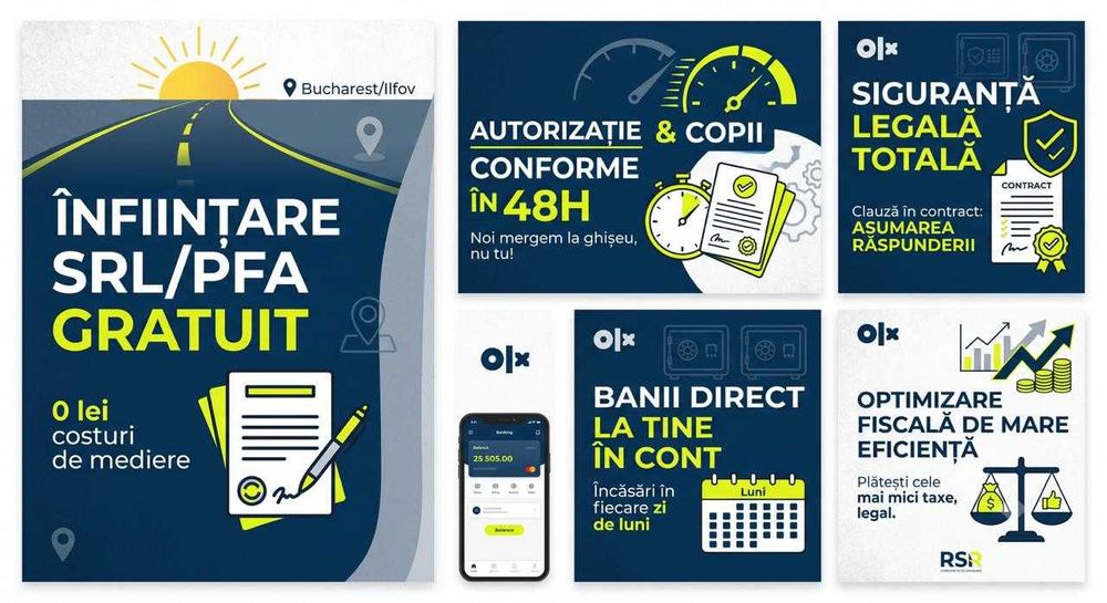 Infiintare PFA Uber/Bolt | Contabilitate expert CECCAR | Leasing Auto pe propriul SRL | SRL Gratuit | PFA Gratuit | Bucuresti