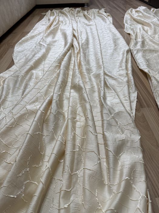 Draperie crem din doua piese