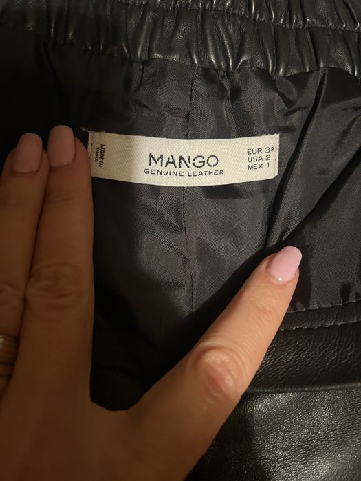 Pantaloni Mango piele naturala marimea 34