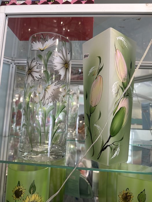 Ваза для цветов с росписью