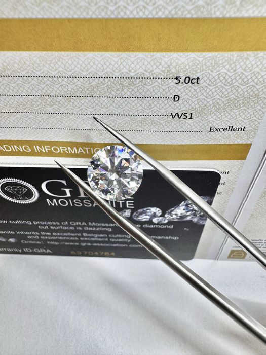 Мойсанит (диамант) 5 карата сертификат