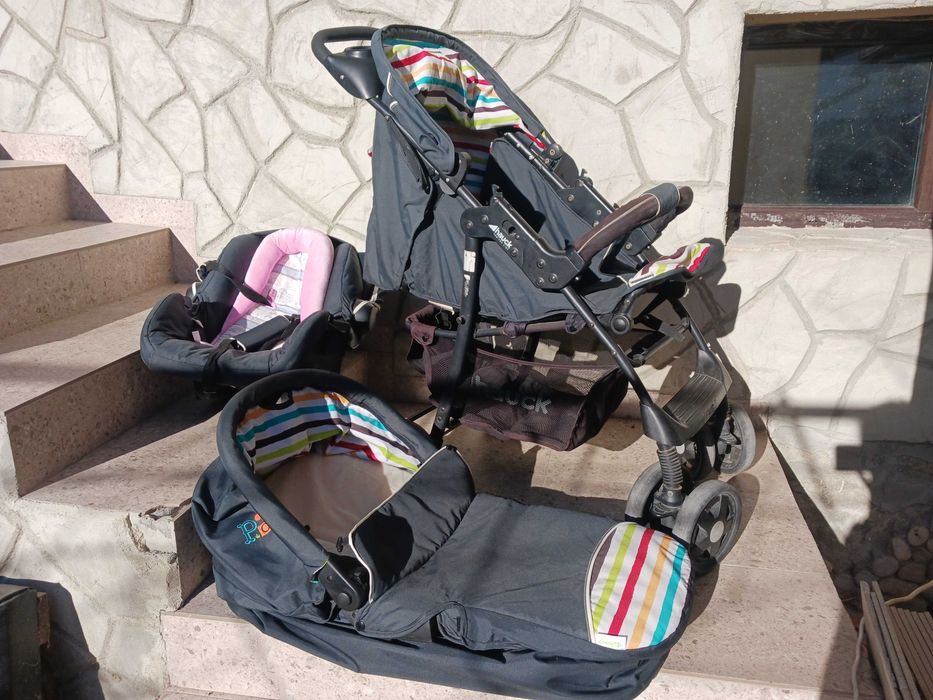 Детска количка с два коша 3 в 1