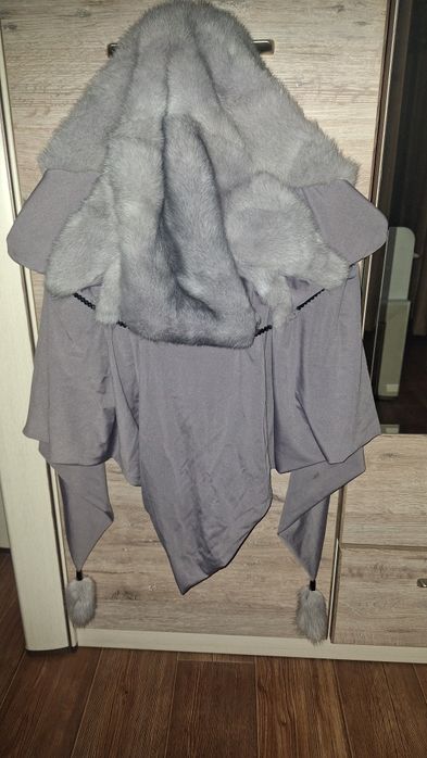 Зимний женский платок,голубая норка