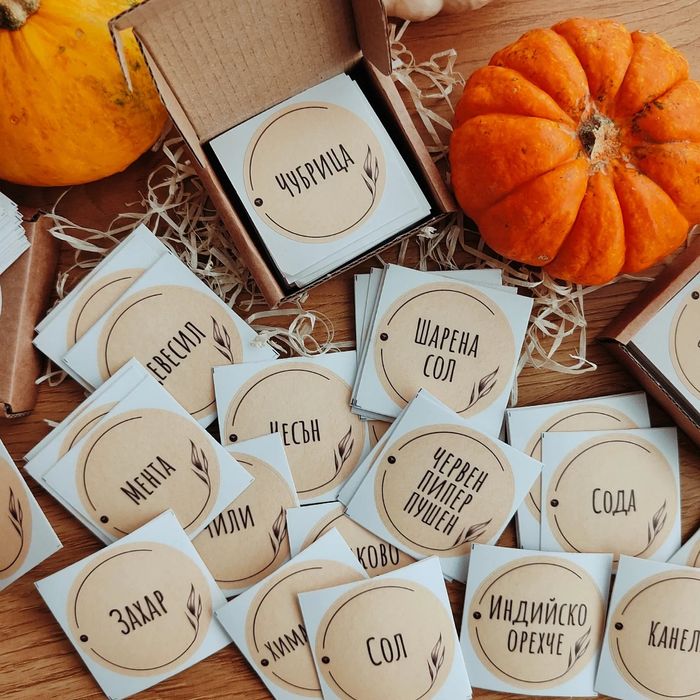 Стикери / Етикети за подправки Natural