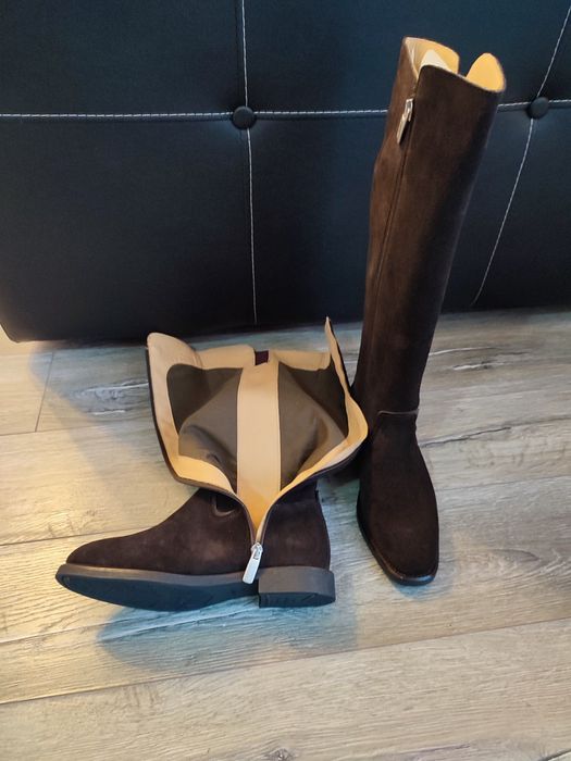Cizme de damă din piele întoarsă marimea 37