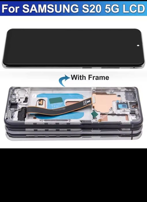Display nou cu rama silver grey Samsung S20 5G 6.2" LCD G981F G981F/D