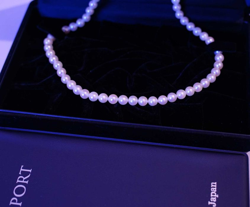 Colier Perle Akoya 6.5mm Certificat ( mikimoto cartier chanel )