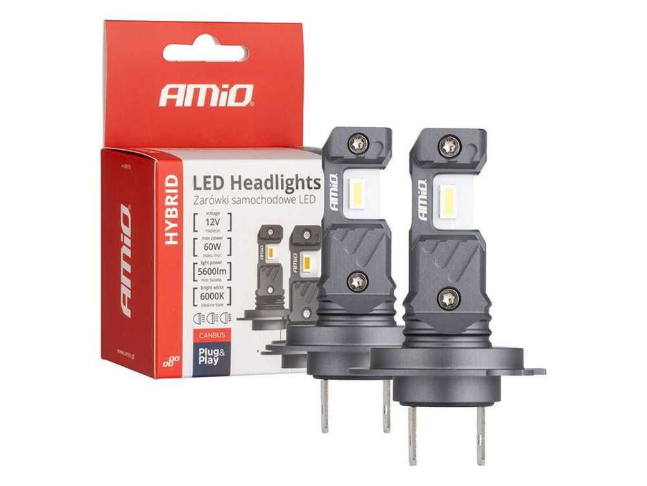 Крушки AMIO HYBRID LED H7/H18 6000K Canbus 60W