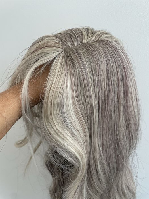 Peruca semi naturala blond balayage