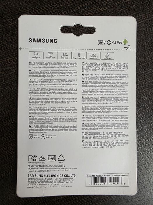 Samsung Micro SD 256GB Pro Plus 180 MB/s (MB-MD256SA)