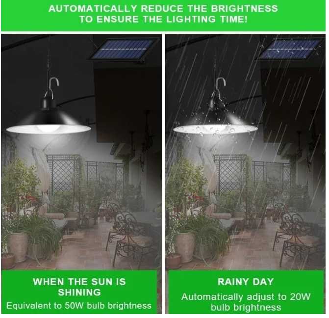 Lampă solară led ip65 automata telecomanda panou solar acumulatori