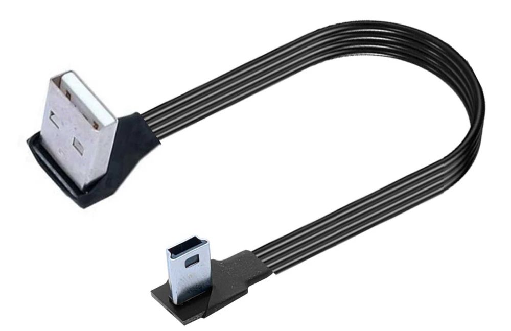 Ъглови кабели Micro USB и Mini USB към USB A