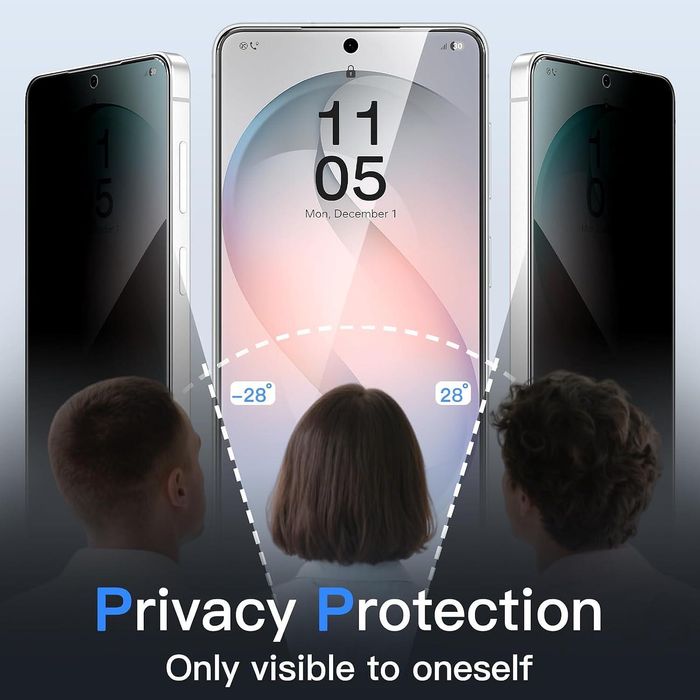 Privacy 5d стъклен протектор за samsung galaxy s26 - anti spy