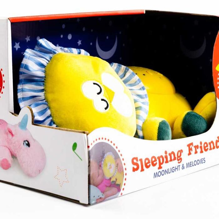 Музикална плюшена играчка с прожекция Sleeping Friend Night Light