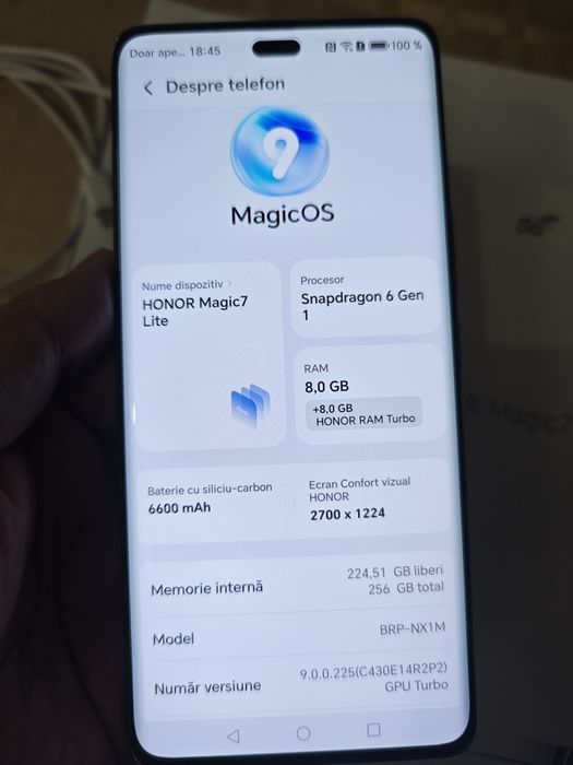 Honor Magic 7 Lite 16 RAM 256GB 108MP 6600mAh Garantie+Huse+Incarcator