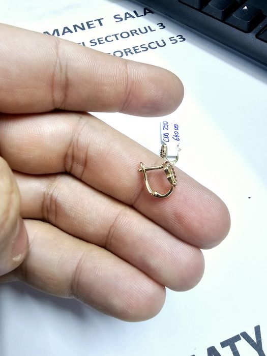 Vand cercei din aur 14 k 1.28 g cod 290