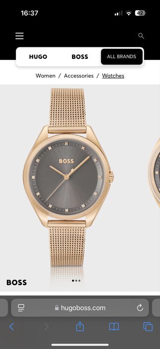 Чисто нов златен часовник на Hugo Boss