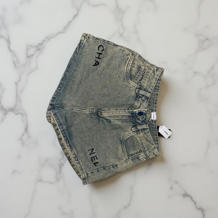 Шанел дънки къси панталони Chanel  летни панталонки шорти дънкови