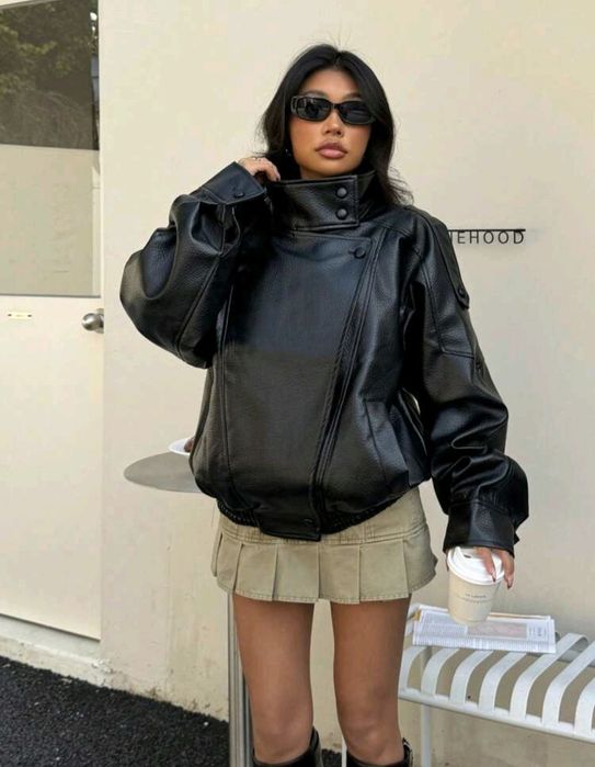 Дамско кожено яке