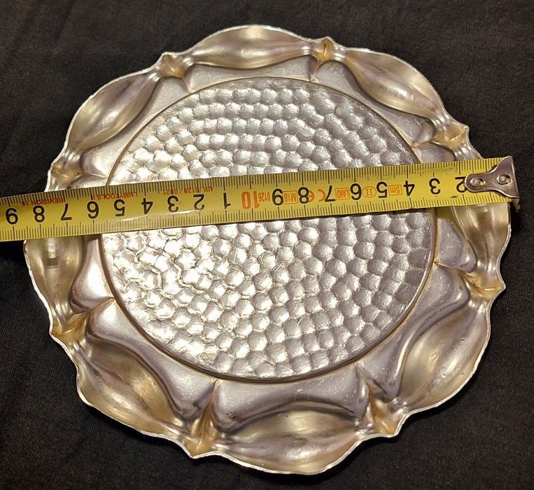 Tava vintage aluminiu bătut manual Peer. Aluminiu USA 19cm