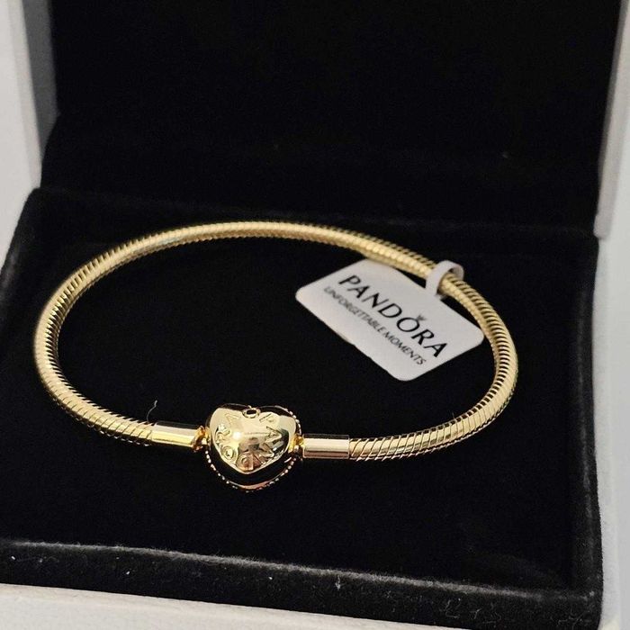 Brățară Pandora cu cristale - Aurie, nouă in cutie