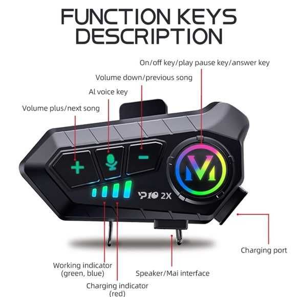 Intercom Bluetooth Handsfree Moto/Scuter/ATV