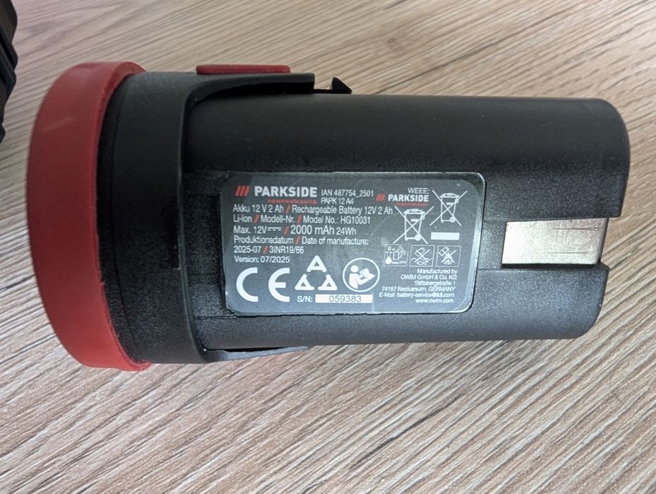 Set Parkside 12V Baterie si Incarcator