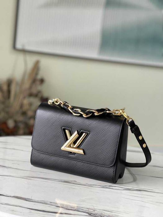 Geanta LV Louis Vuitton Twist 23 cm, negru, Premium