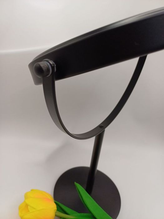 Двустороннее овальное зеркало (Чёрное подставке)